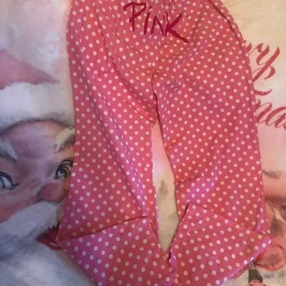 Holiday Sale price drop Like New Victoria Secret Pink Polka Dot PJ Bottoms - Picture 1 of 5